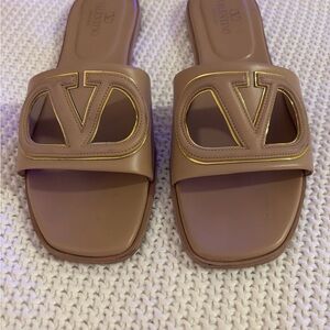 Valentino Women's Brown Slide Sandals